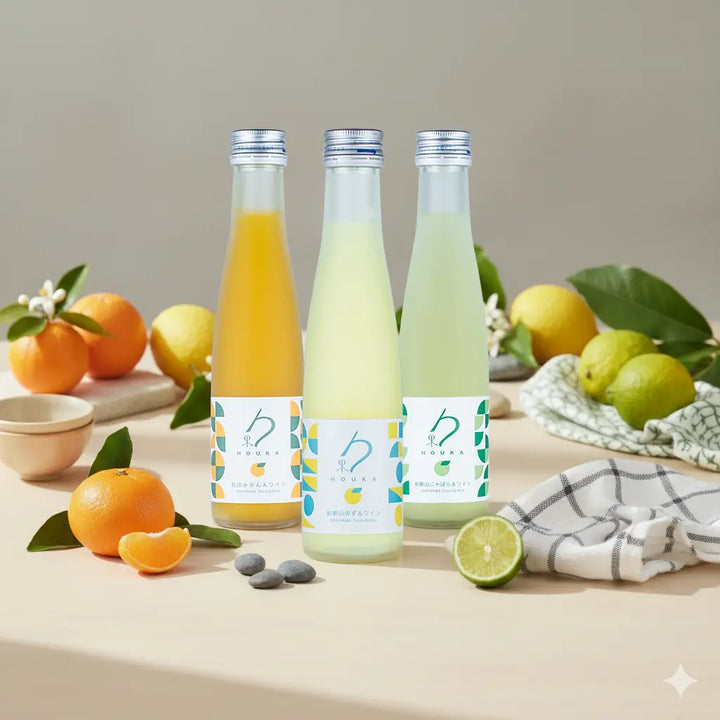 勹果(ほうか)180ml 柑橘3本セット(有田みかん・和歌山ゆず・和歌山じゃばら)