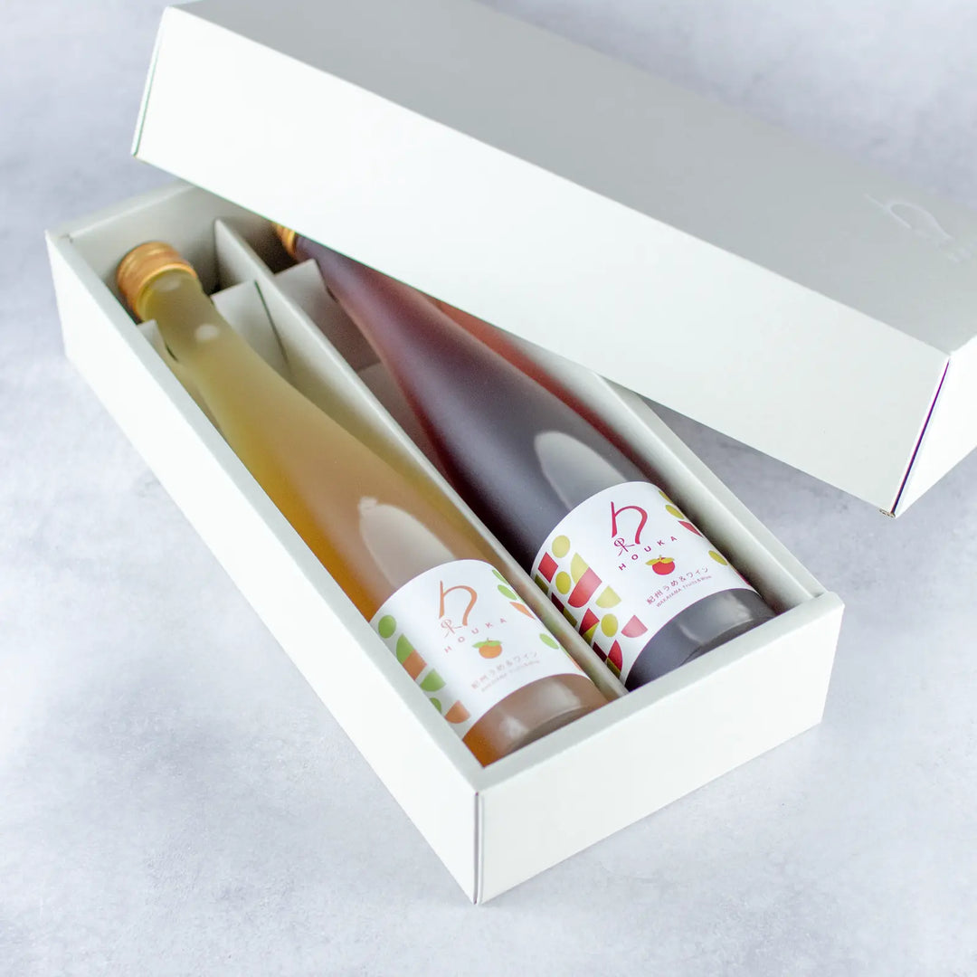 勹果（ほうか）375ml2本セット【梅(赤ワイン)・梅(白ワイン)】【ギフト箱付き】